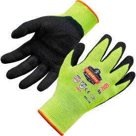 Ergodyne® Proflex 7021 Hi-Vis Cut Resistant Gloves Nitrile Coated ANSI A2 S Lime 1 Pair