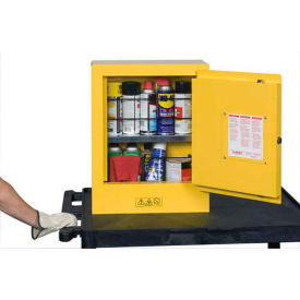 Justrite Mini Flammable Cabinet 17""x8""x22"" Yellow