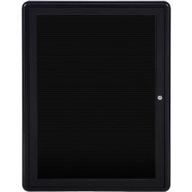 Ghent Ovation Letter Board - Indoor - 1 Door - Black w/Black Frame - 24""W x 34""H