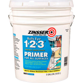 Zinsser® Bulls Eye 1-2-3® Water-Base Primer White 5 Gallon Pail - 2000