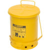 Justrite 10 Gallon Oily Waste Can Yellow - 09301