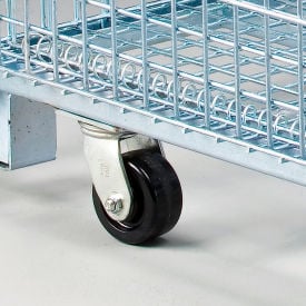 Nashville Wire Products Folding Wire Container Caster Kit For 40"" x 32"" & 48"" x 40"" Models