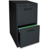 Lorell® File/File Mobile Pedestal File 15""W x 19""D x 28""H Black