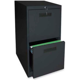 Lorell® File/File Mobile Pedestal File 15""W x 19""D x 28""H Black