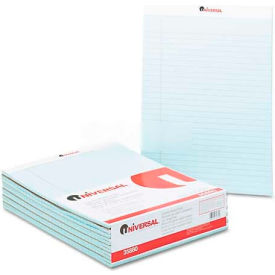 Universal® Colored Perforated Note Pads 8-1/2 x 11 Blue 50-Sheet Dozen