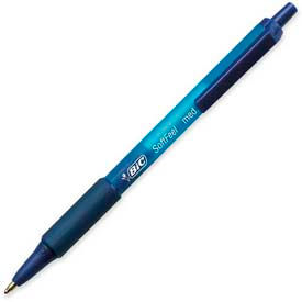 Bic® Soft Feel Retractable Ball Pen Medium Blue Barrel/Ink Dozen