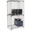 Global Industrial™ 1-Tier 2 Door Wire Mesh Security Locker 36""Wx24""Dx72""H Gray Unassembled