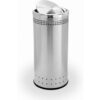 Precision® Stainless Steel Round Imprinted Trash Can With Swivel Lid 15 Gallon
