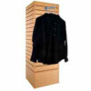 Rotating Slatwall Merchandiser Cube 20""W x 20"" x 60""H- Maple