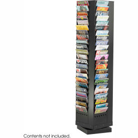 92 Pocket Steel Rotary Magazine Rack - Black