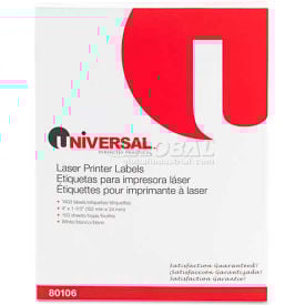 Universal® Laser Printer Permanent Labels 1-1/3 x 4 White 1400 Labels