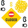 Mr. Chain Closed Sign Kit 2""x6'L Chain