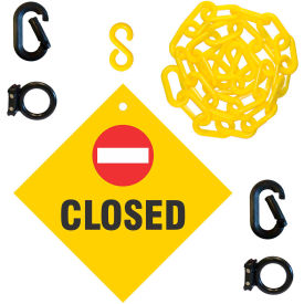 Mr. Chain Closed Sign Kit 2""x6'L Chain