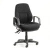 Interion® Task Chair With Mid Back & Fixed Arms Fabric Black