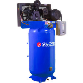 Global Industrial™ Two Stage Piston Air Compressor 7.5 HP 80 Gal. 1 Phase 230V