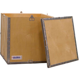 Global Industrial™ 4 Panel Hinged Shipping Crate w/Lid 17-1/4""L x 17-1/4""W x 17-1/2""H
