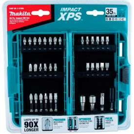 Makita® Impact XPS™ Impact Bit Set 35 Pc. Detent Ball/Magnetic Hex Locks Matte Nickel