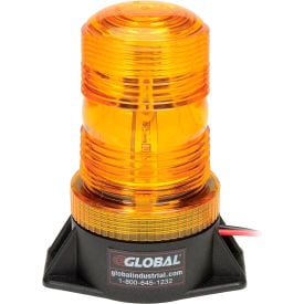 Global Industrial™ High-Profile Amber LED Permanent Mount Forklift Strobe Light 12 to 110 Volts