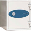 Phoenix Safe Datacare 1-Hour Key Lock Fire & Water Resistant Media Safe 0.26 cu ft Off-White Steel