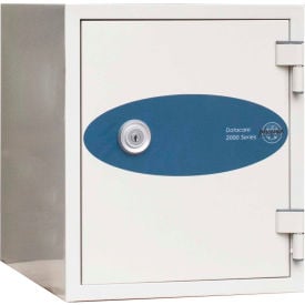 Phoenix Safe Datacare 1-Hour Key Lock Fire & Water Resistant Media Safe 0.26 cu ft Off-White Steel