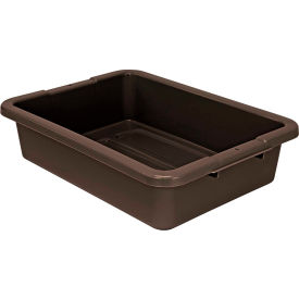 Quantum Airport Style Bussing Tub 20""L x 15""W x 5""H Ribbed Bottom Bus Box Polypropylene Brown