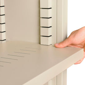 Interion® Extra Shelf For Steel Bookcase Putty