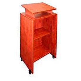 Mobile Podium / Lectern in Cherry Finish