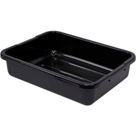 Quantum Bussing Tub 21""L x 15""W x 5""H Ribbed Bottom Bus Box Polypropylene Black