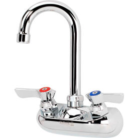 Krowne 10-400L - Silver Series 4"" Center Wall Mount Faucet 3-1/2"" Gooseneck Spout