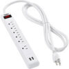 Global Industrial™ Surge Protected Power Strip W/USB Ports 5+1 Outlets 15A900 Joules6' Cord