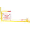 Railroad Flag Rail Car Chock Sign & Single Wheel Rail Car Chock Combo SRC/FRC