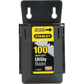 Stanley 11-921A Heavy Duty Utility Blades W/ Dispenser (100 Pack)