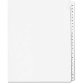 Avery Side Tab Collated Legal Index Divider 26 to 50 8.5""x11"" 25 Tabs White/White