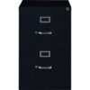 Hirsh Industries® 25"" Deep Vertical File Cabinet 2-Drawer Legal Size - Black