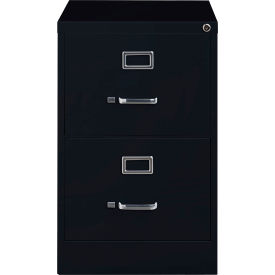 Hirsh Industries® 25"" Deep Vertical File Cabinet 2-Drawer Legal Size - Black
