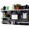 Wall Control Office Wall Mount Desk Storage and Organization Kit Black/White 48"" X 32"" X 12""