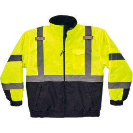 Ergodyne®GloWear® 8377 Type R Class 3 Quilted Bomber Jacket Lime 5XL 25629