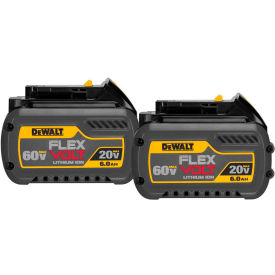 DeWALT® DCB606-2 20/60V Li-Ion Flexvolt Battery 6Ah Extended Capacity 2Pk