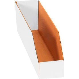 Global Industrial™ Open Top Corrugated Bin Boxes 3""Wx18""Lx4-1/2""H White