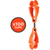 Ergodyne® 3420-BULK Squids® Swivel Glove Clip Holder Dual Clips 100-Pack Orange