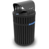 Parkview Recycling Can w/Canopy Top 45 Gallon Black
