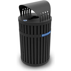 Parkview Recycling Can w/Canopy Top 45 Gallon Black
