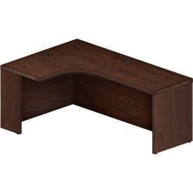 Safco® Aberdeen 72""W Left Extended Corner Table 72""W x 48""D x 24""H Mocha