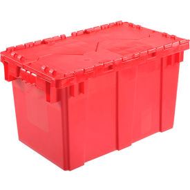 Global Industrial™ Plastic Attached Lid Shipping & Storage Container 22-3/8""L x 13""W x 13""HRed