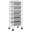 Global Industrial NSF Aluminum Lug Cart 26""L x 19""W x 70""H 6 Tote Capacity Unassembled