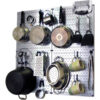 Wall Control Kitchen Pegboard Pack Storage & Organization Kit Galvanized Blue 32"" X 32"" X 6""