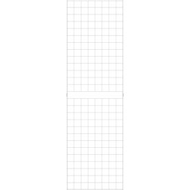 2' x 7' - Portable Wire Grid Wall Panel - Semi-Gloss White