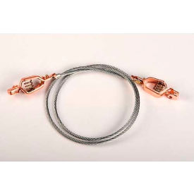Justrite® 8500 3' Flexible Antistatic Wire - Dual Alligator Clips 5/8"" Jaws