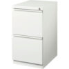 Hirsh Industries® 20"" Deep File/File Mobile Pedestal - White