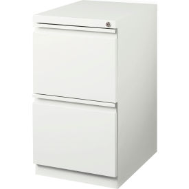 Hirsh Industries® 20"" Deep File/File Mobile Pedestal - White